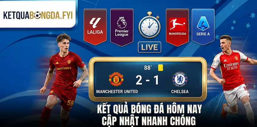 kết quả bóng đá hôm nay cập nhật nhanh chóng